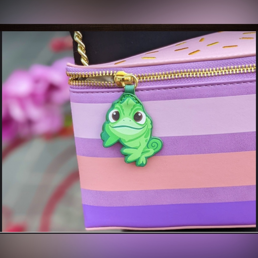 Disney Tangled Loungefly Pink and Purple Cake Slice Bag - Picture 3 of 14
